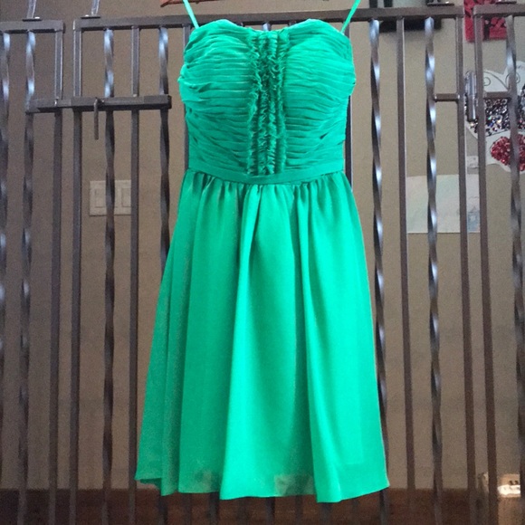 Green Strapless Formal Dress - Picture 2 of 6
